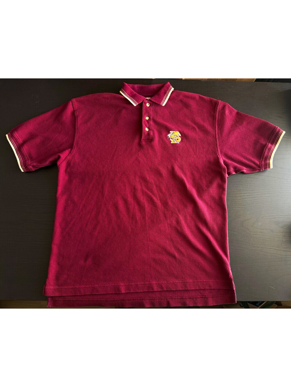 VTG Florida State Seminoles 90’s Polo Shirt Large Boca Classics FSU Maroon